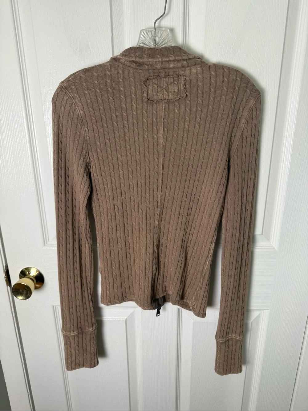 Free People Brunch Girl Up Zip Up in Dusted Cocoa S